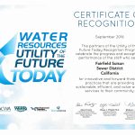 Certificate of Recognition Utility of the Future 2016