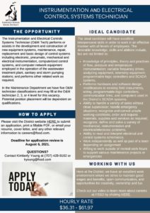 Instrumental and Electrical Control Systems Technician Flyer