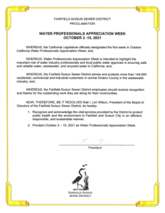 Proclamation – Water Professionals Appreciation Week sm