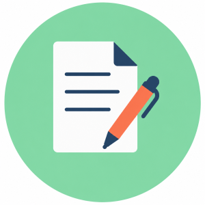 Paper and pen representing bid opportunities