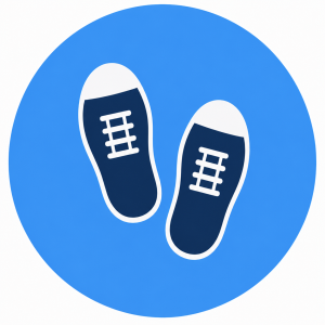 Pair of shoes representing plant hours
